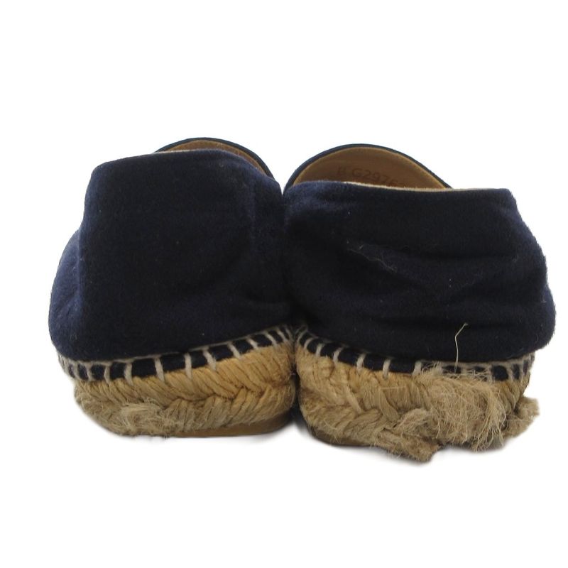 Chanel Coco Marc Espadrilles Slip-on Shoes Melton Navy Navy Navy JS - GY18