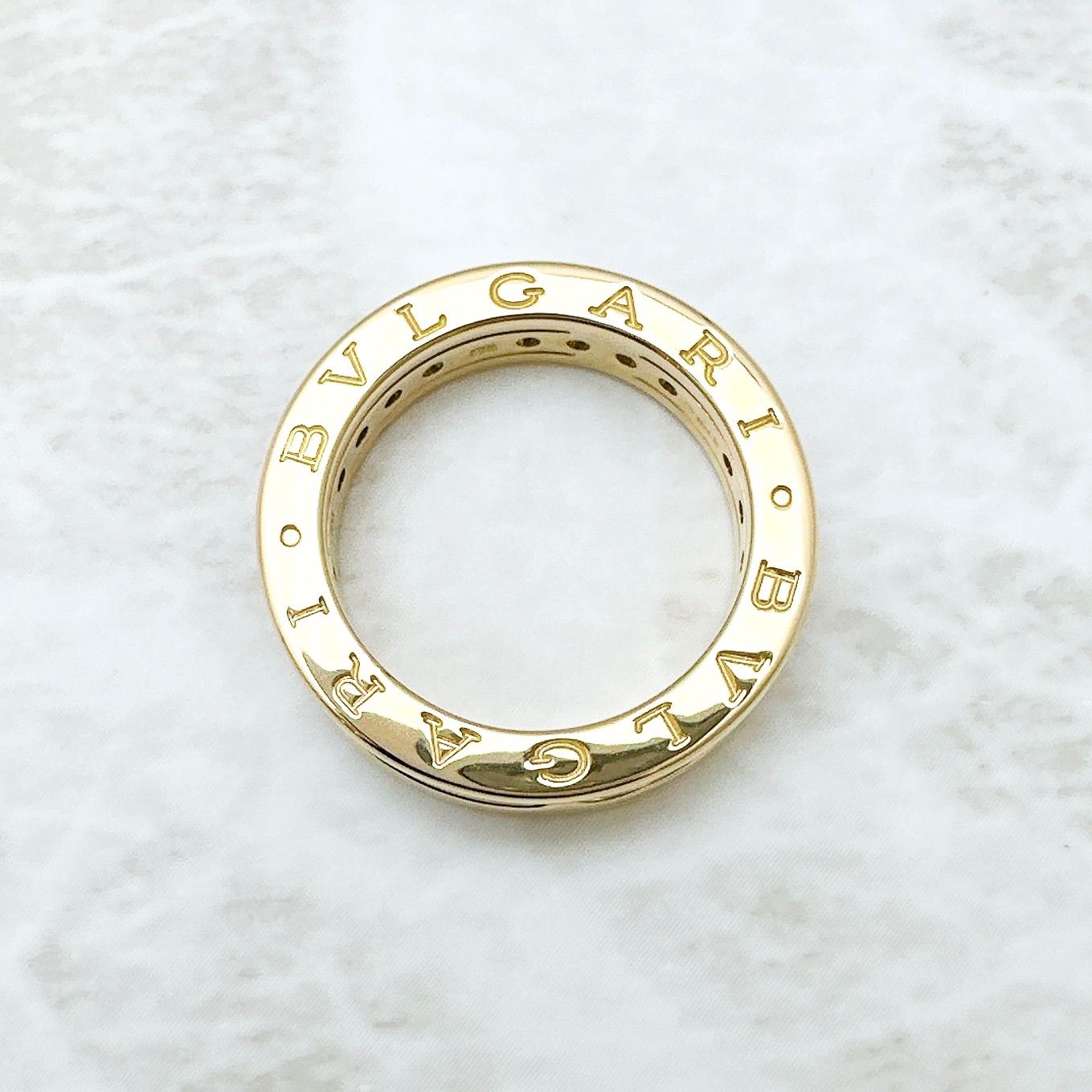 Bvlgari B-Zero1 Peridot Yellow Gold Ring 52 Approximately