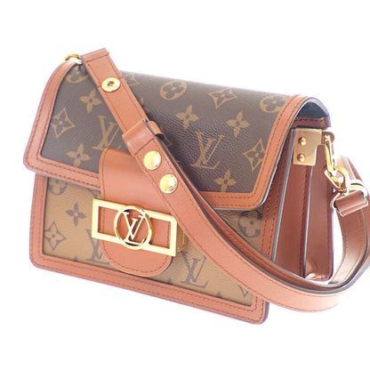 Louis Vuitton Dauphine Mini Monogram Shoulder Bag Canvas Brown