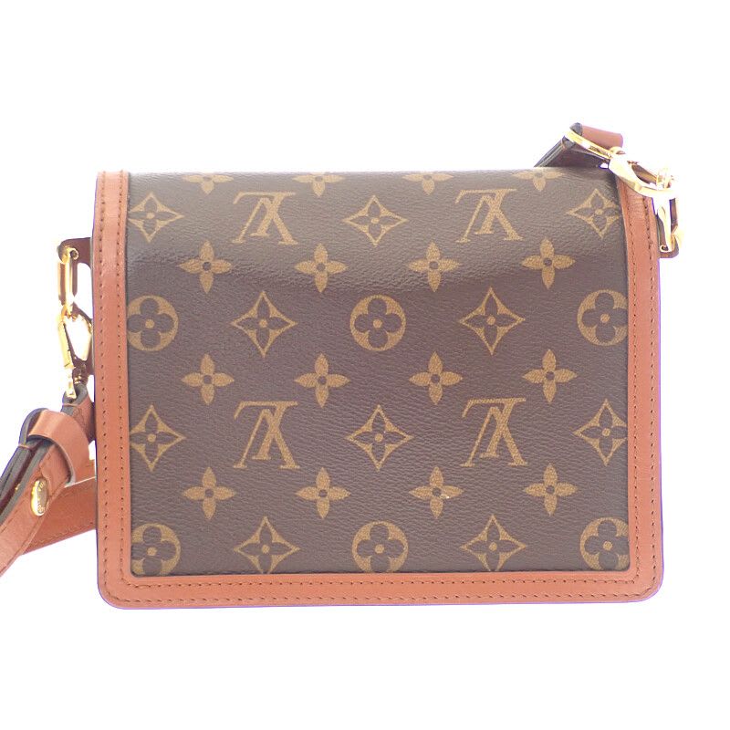 Louis Vuitton Dauphine Mini Monogram Shoulder Bag Canvas Brown