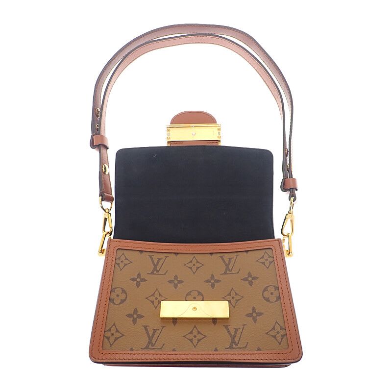 Louis Vuitton Dauphine Mini Monogram Shoulder Bag Canvas Brown
