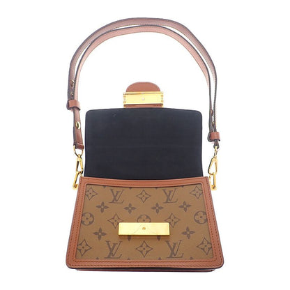 Louis Vuitton Dauphine Mini Monogram Shoulder Bag Canvas Brown