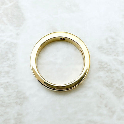 Bvlgari Double Logo Diamond Yellow Gold Ring 48 Approx 8