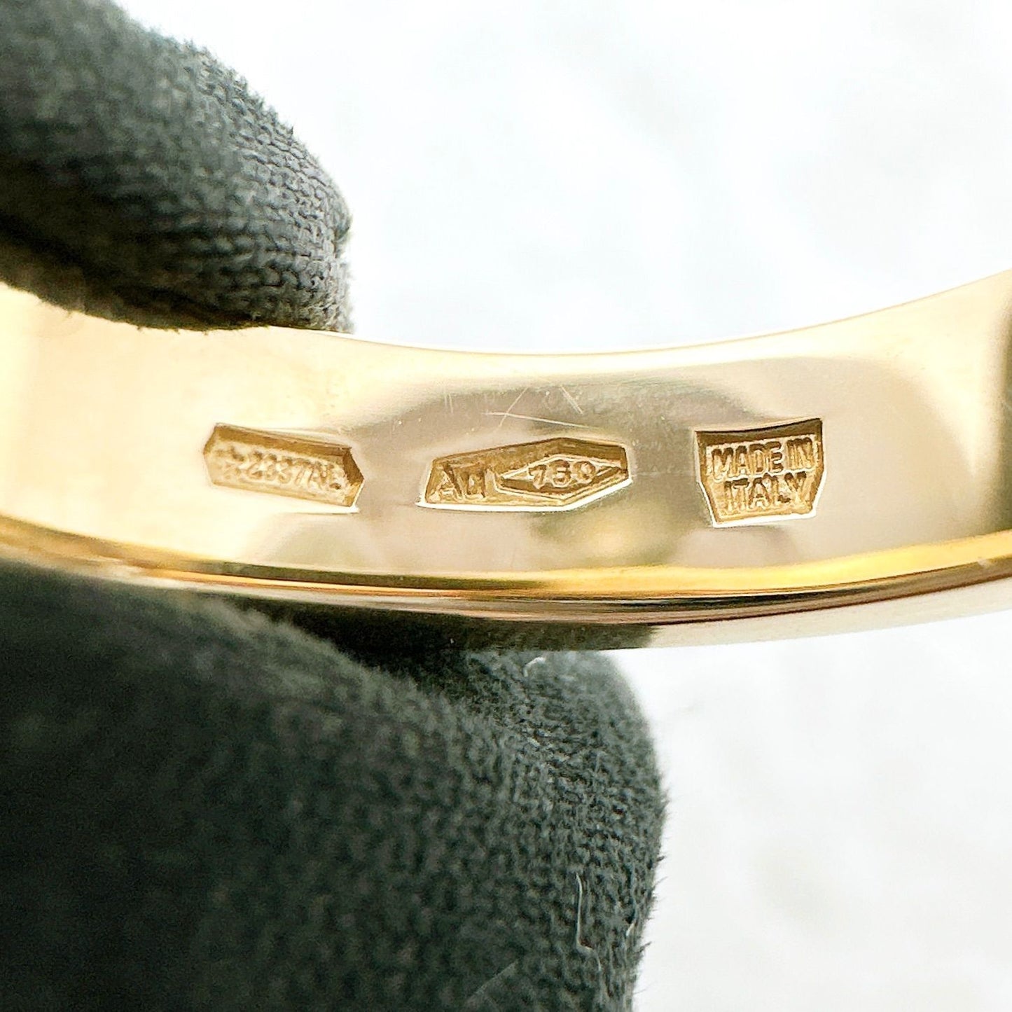 Bvlgari Double Logo Diamond Yellow Gold Ring 48 Approx 8