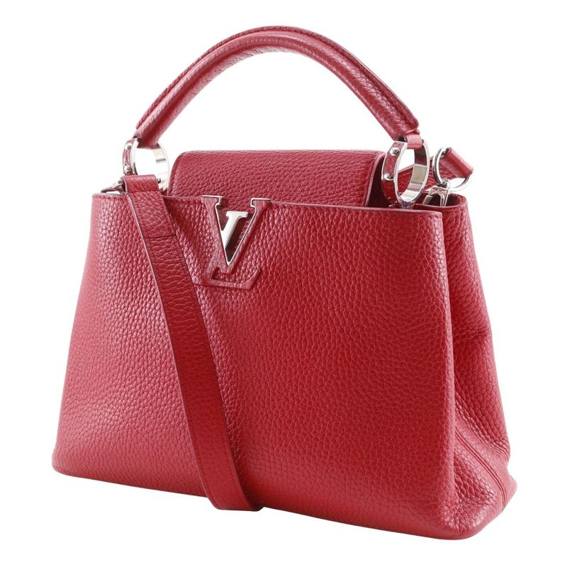 Louis Vuitton Capucines BB 2way Shoulder M94754 ×taurillon Leather Red Tr2135
