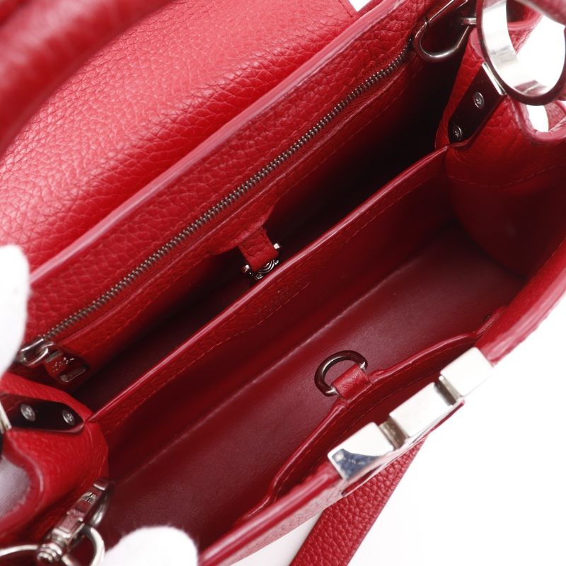 Louis Vuitton Capucines BB 2way Shoulder M94754 ×taurillon Leather Red Tr2135