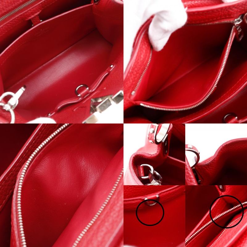 Louis Vuitton Capucines BB 2way Shoulder M94754 ×taurillon Leather Red Tr2135