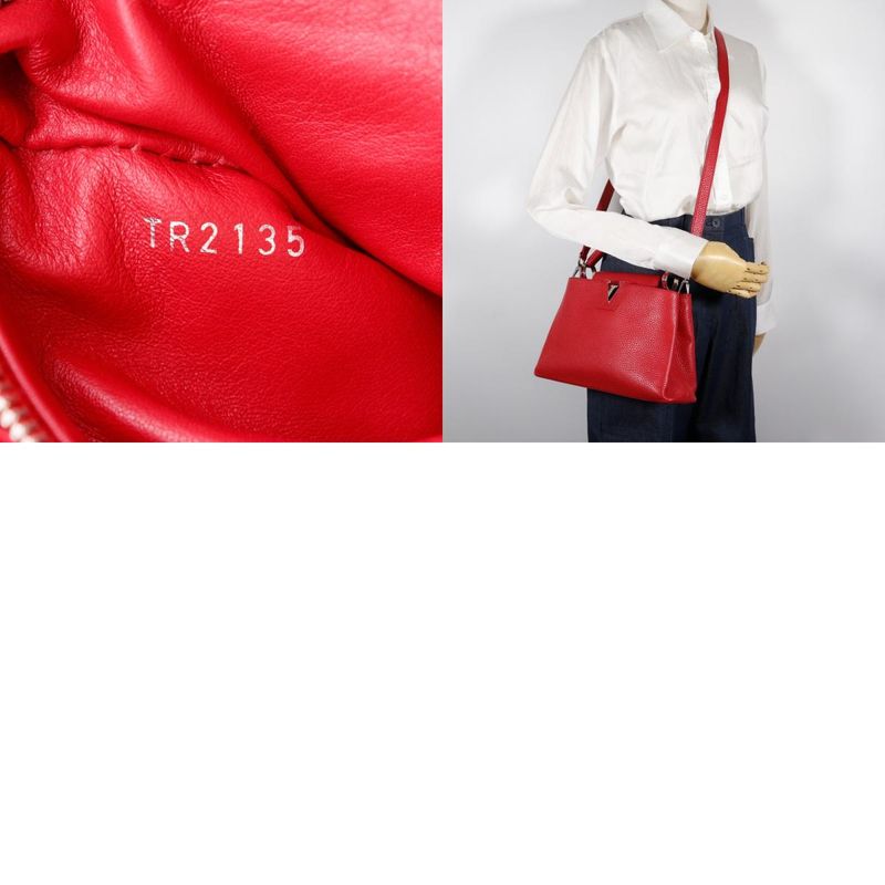 Louis Vuitton Capucines BB 2way Shoulder M94754 ×taurillon Leather Red Tr2135