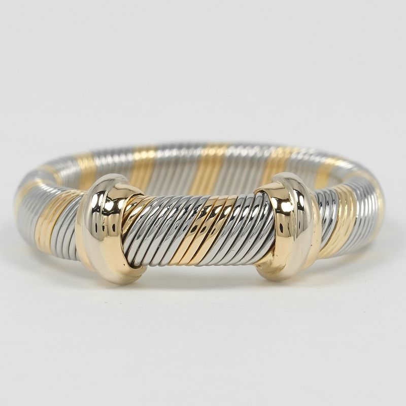Cartier All Air Ciel Vintage 18k Yellow Gold X Stainless Steel No 11.5 Women's
