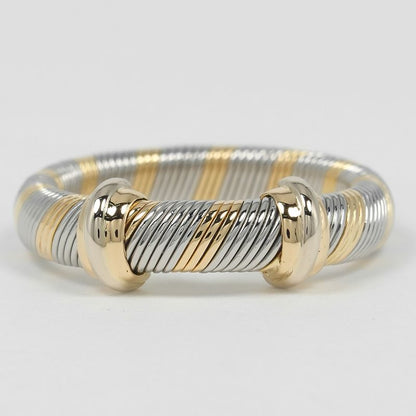 Cartier All Air Ciel Vintage 18k Yellow Gold X Stainless Steel No 11.5 Women's