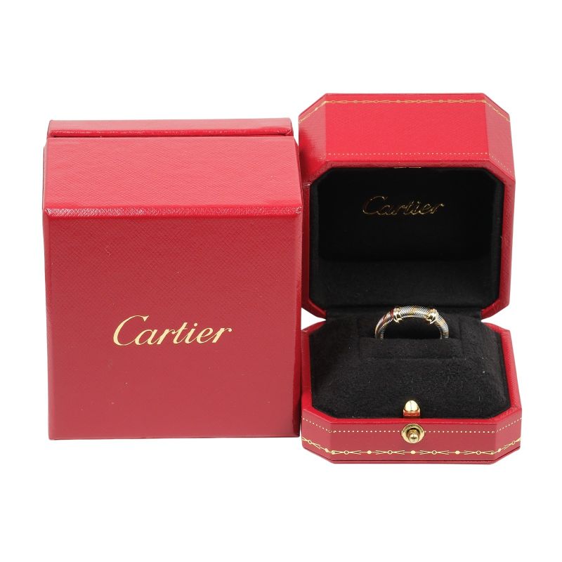 Cartier All Air Ciel Vintage 18k Yellow Gold X Stainless Steel No 11.5 Women's