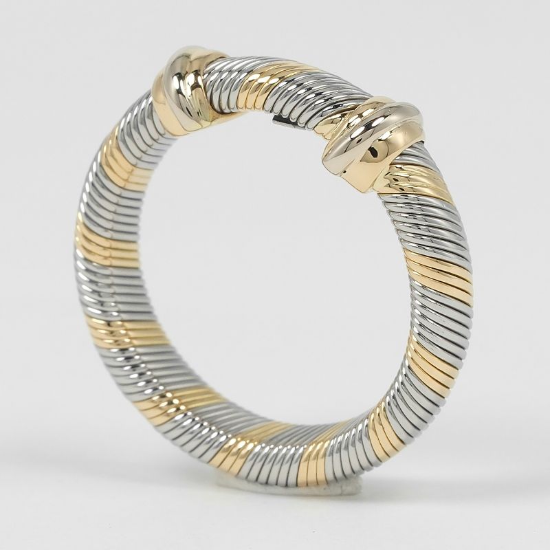 Cartier All Air Ciel Vintage 18k Yellow Gold X Stainless Steel No 11.5 Women's