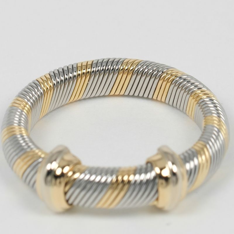 Cartier All Air Ciel Vintage 18k Yellow Gold X Stainless Steel No 11.5 Women's
