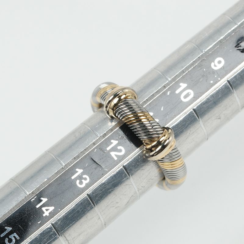 Cartier All Air Ciel Vintage 18k Yellow Gold X Stainless Steel No 11.5 Women's