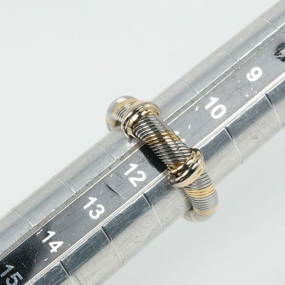 Cartier All Air Ciel Vintage 18k Yellow Gold X Stainless Steel No 11.5 Women's