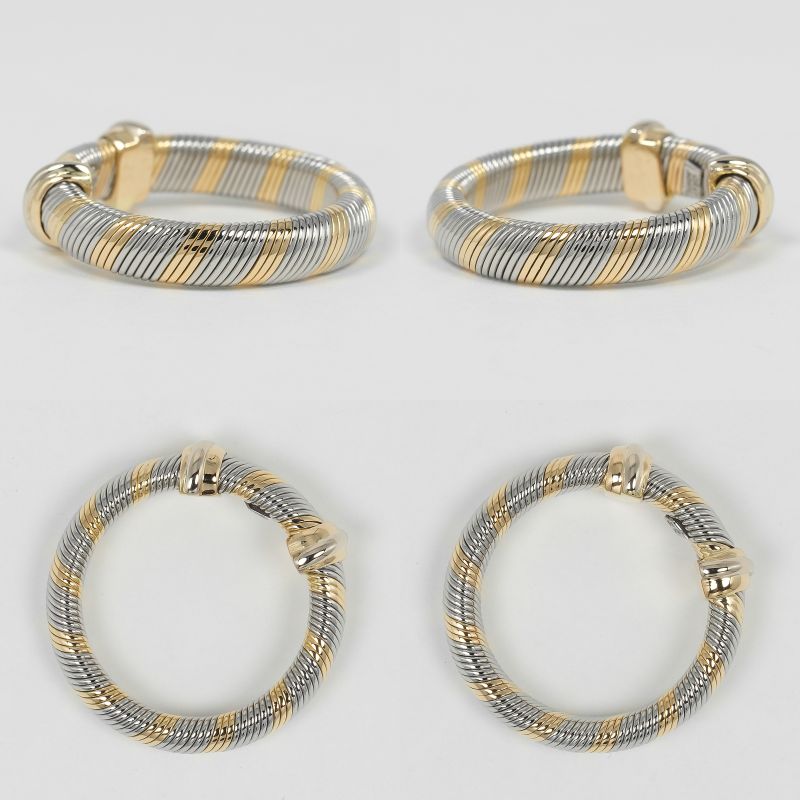 Cartier All Air Ciel Vintage 18k Yellow Gold X Stainless Steel No 11.5 Women's
