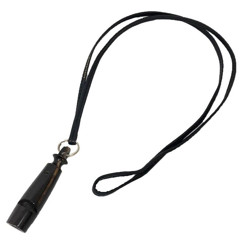Hermes Chiffre Whistle Necklace Pendant Black Aq12333