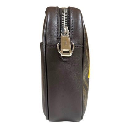 Fendi Camera Case Medium Zucca Shoulder Bag Fabric 7m0286 AJJ4 Brown Men's