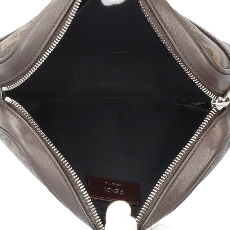 Fendi Camera Case Medium Zucca Shoulder Bag Fabric 7m0286 AJJ4 Brown Men's