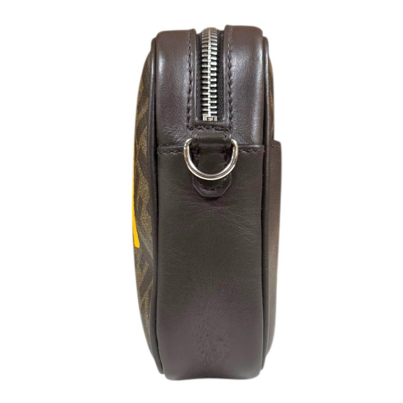 Fendi Camera Case Medium Zucca Shoulder Bag Fabric 7m0286 AJJ4 Brown Men's