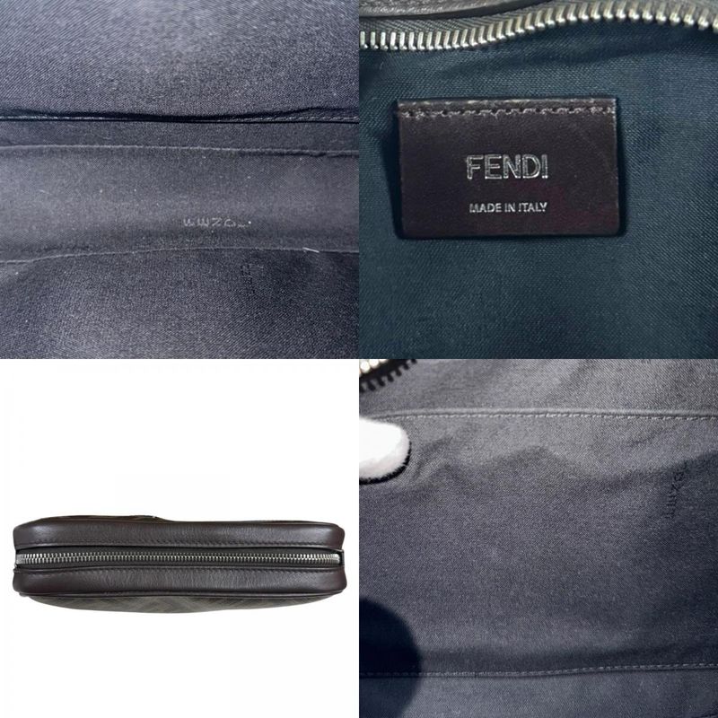 Fendi Camera Case Medium Zucca Shoulder Bag Fabric 7m0286 AJJ4 Brown Men's