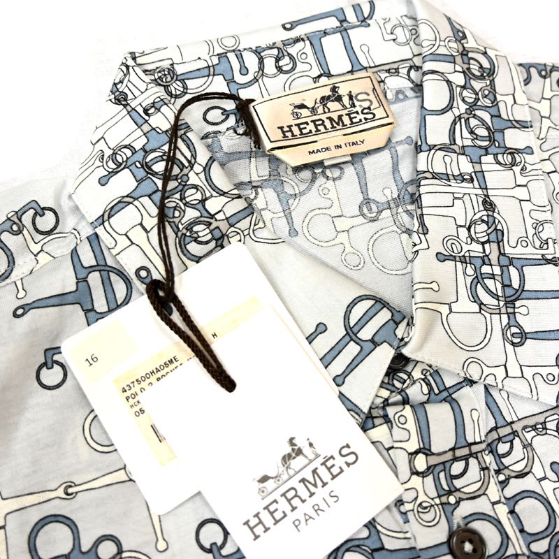 Hermes Short Sleeve Horsebit Shirt