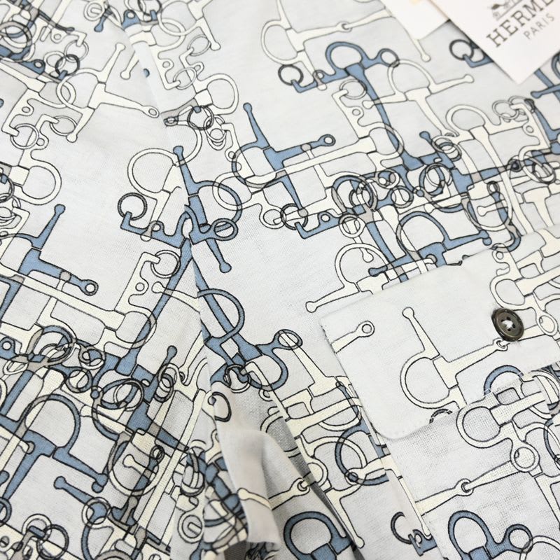 Hermes Short Sleeve Horsebit Shirt