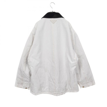Prada Triangle Logo Oversize Vintage Process Ing Filling White Other Jacket