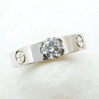 Cartier Mini Love Diamond 0.23ct White Togo Old Ring 47