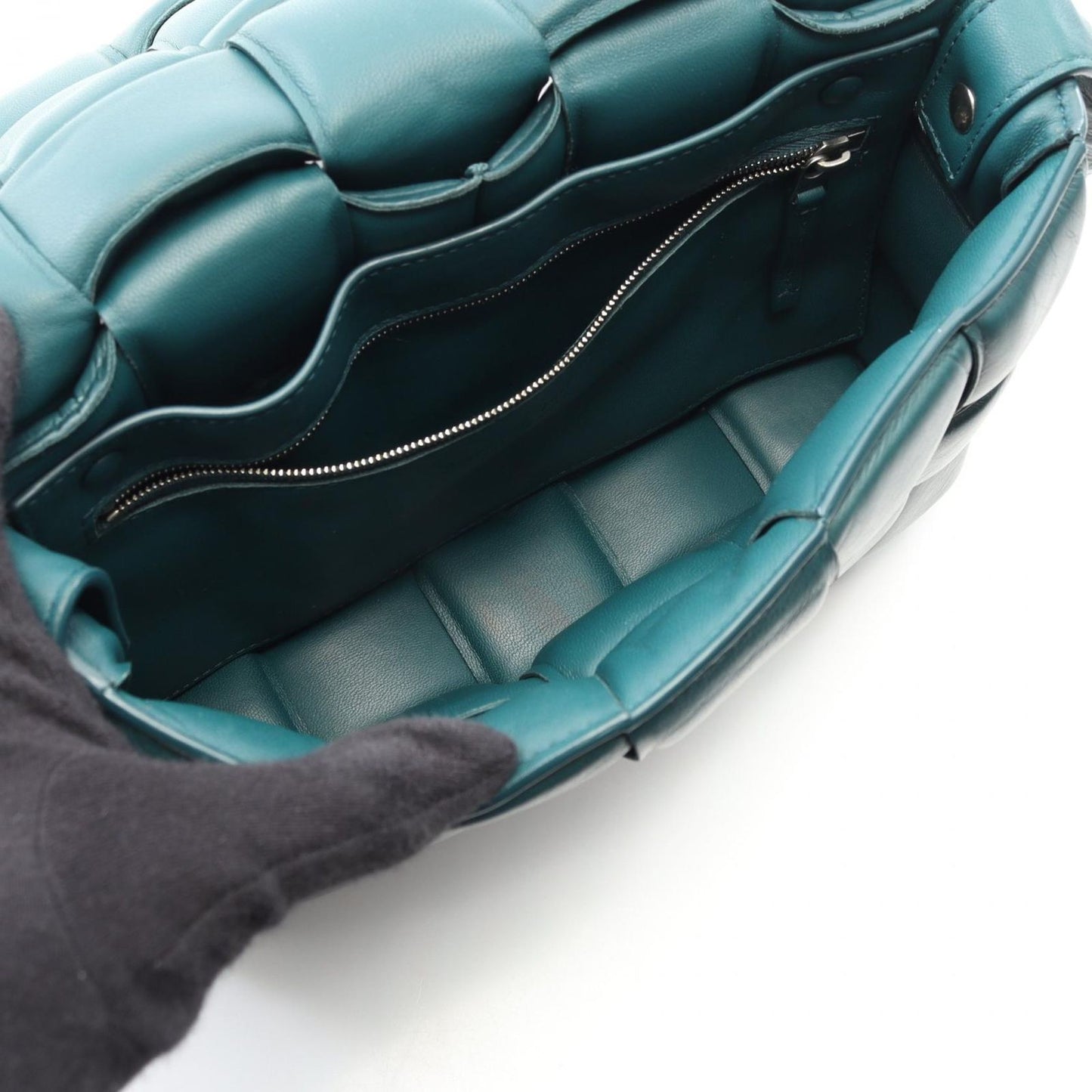 Bottega Veneta Bottega Veneta Shoulder Bag Padded Cassette Intrecciato Blue