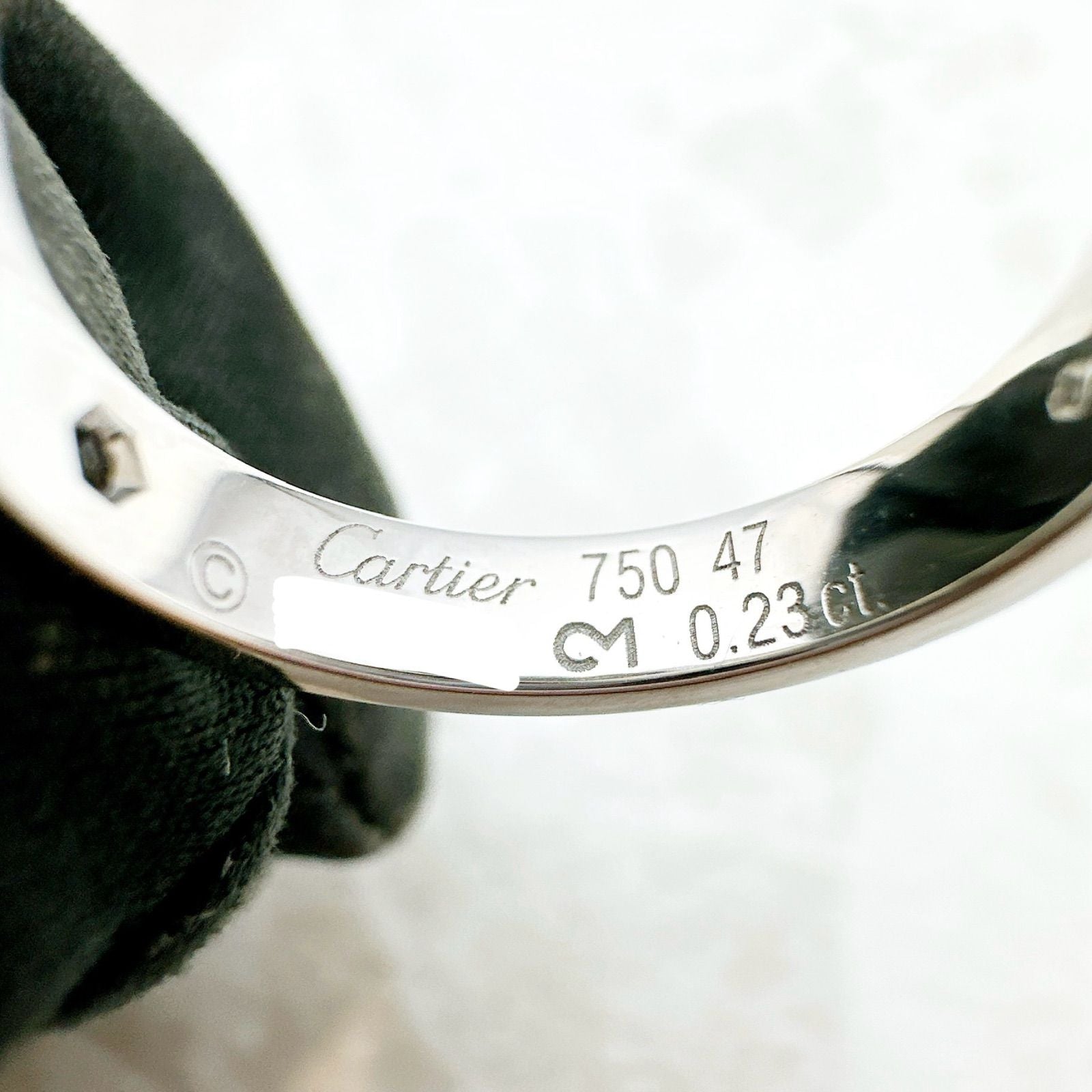 Cartier Mini Love Diamond 0.23ct White Togo Old Ring 47