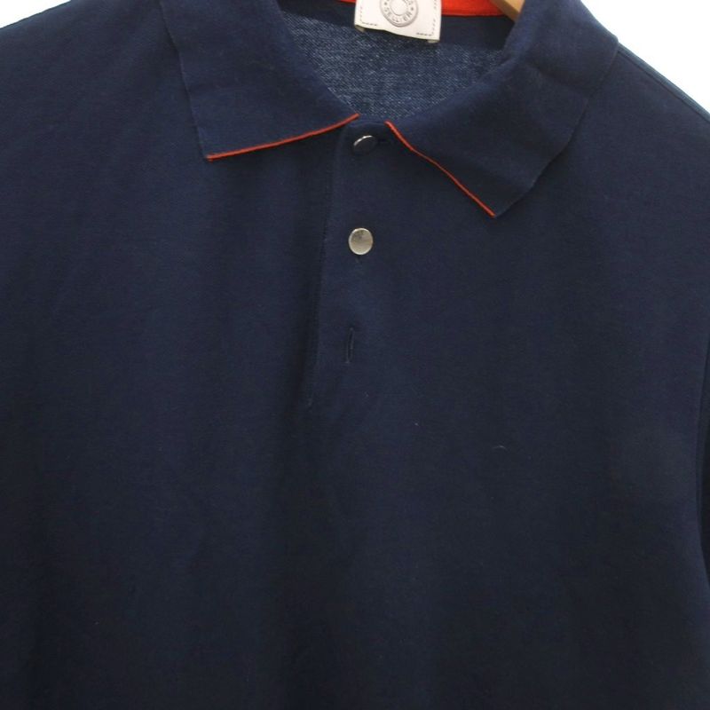 Hermes Serie polo shirt Dubourges short sleeves M navy blue Navy UO - GY18