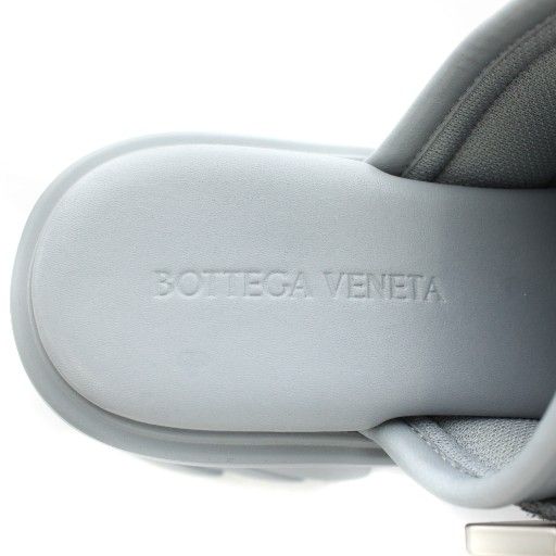 Bottega Veneta Flash Sandals Heel Nylon Leather 36 Light Blue Light Blue AN16
