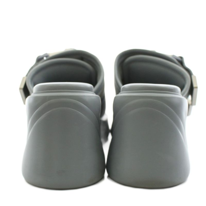 Bottega Veneta Flash Sandals Heel Nylon Leather 36 Light Blue Light Blue AN16