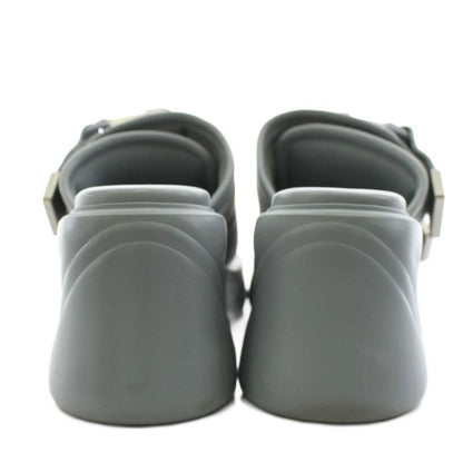 Bottega Veneta Flash Sandals Heel Nylon Leather 36 Light Blue Light Blue AN16