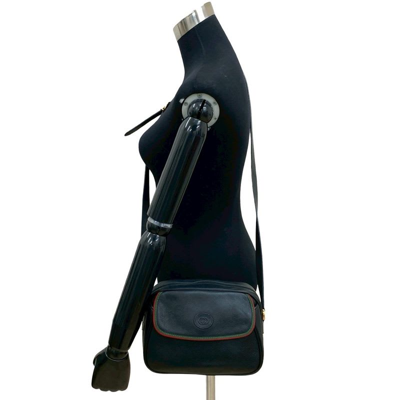 Gucci Vintage Sherry Line GG Logo Leather Shoulder