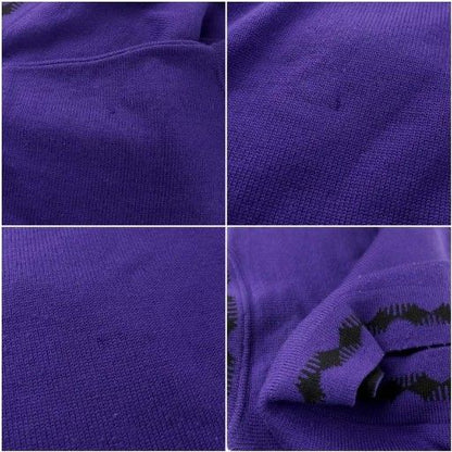 Versace Jeans Versace Jeans Couture Vintage Medusa Knit Sweater Long Sleeve Mid Gauge Thick Embroidered Purple Purple Black