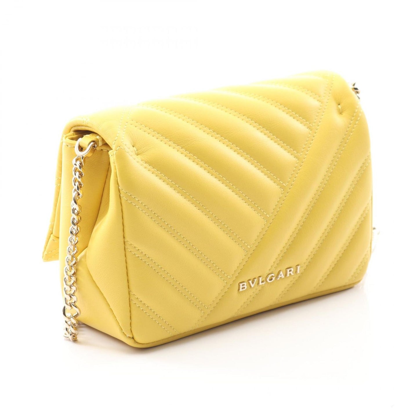 Bvlgari Shoulder Bag Serpenti Cabochon Yellow Leather Serpenti Cabochon Chain