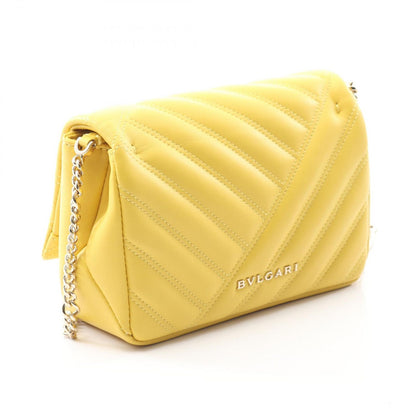 Bvlgari Shoulder Bag Serpenti Cabochon Yellow Leather Serpenti Cabochon Chain