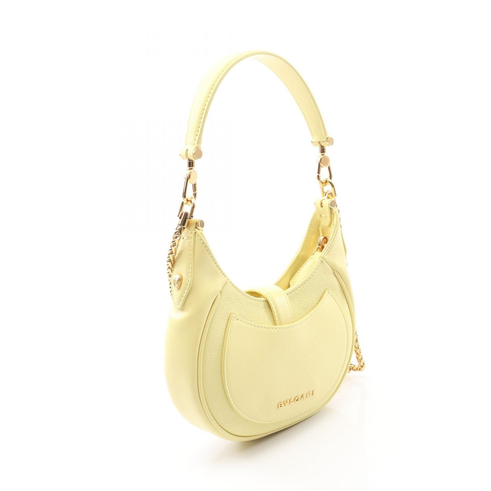 Bvlgari Handbag Serpenti Ellipse Yellow Leather Serpenti Ellipse Shoulder Bag