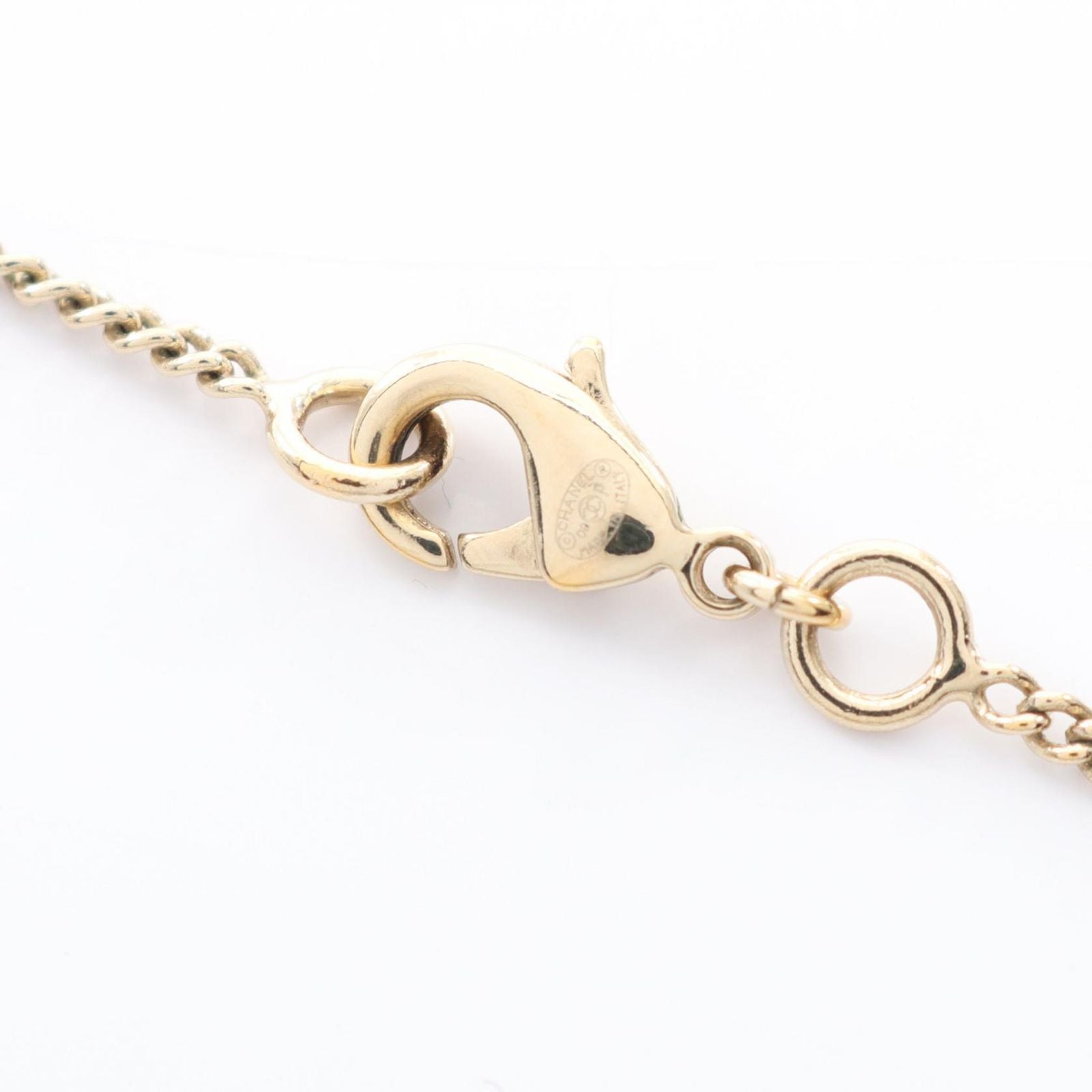 Chanel Necklace Heremark Matelasse GP (gold Plated) Necklace Women's a