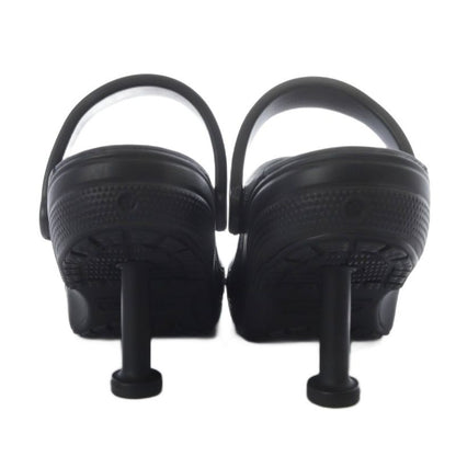 Balenciaga Crocs Madame Sandals Pin Heel Strap 37 Black YO12 - SH