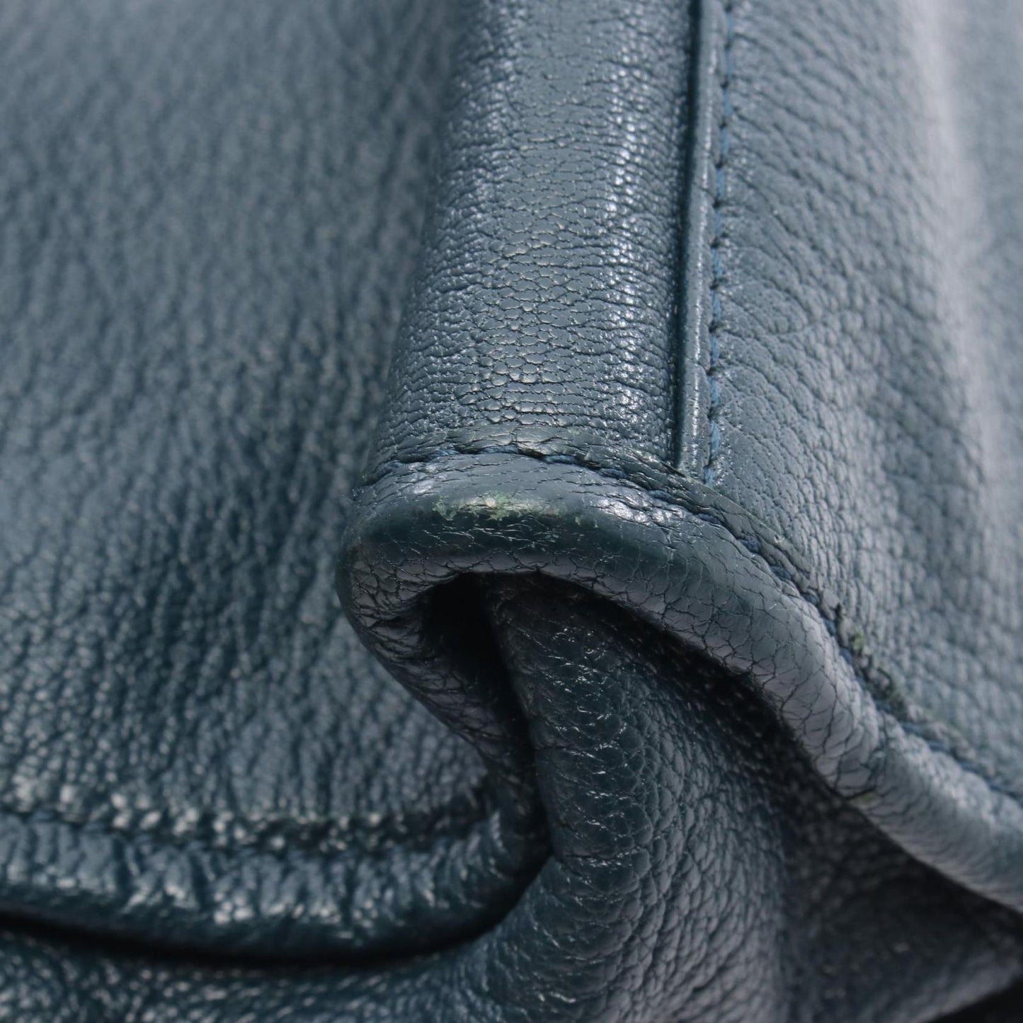 Balenciaga Handbag Classic Metallic Edge Mini City 390160 Blue Green Leather