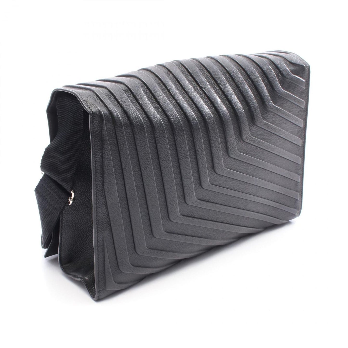 Balenciaga Shoulder Bag Car 693540 Black Leather Car Messenger Bag Men's a