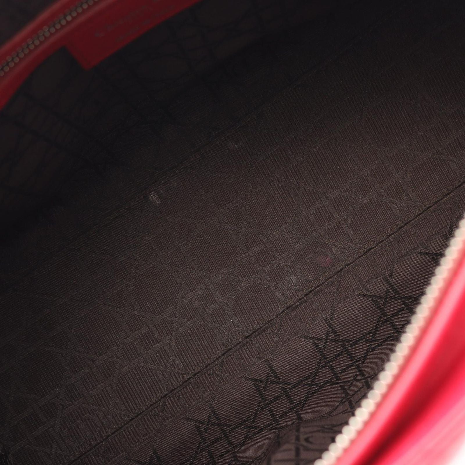 Dior Handbag Lady Dior Large Cannage Red Leather Lady Dior Cannage 2way Tote