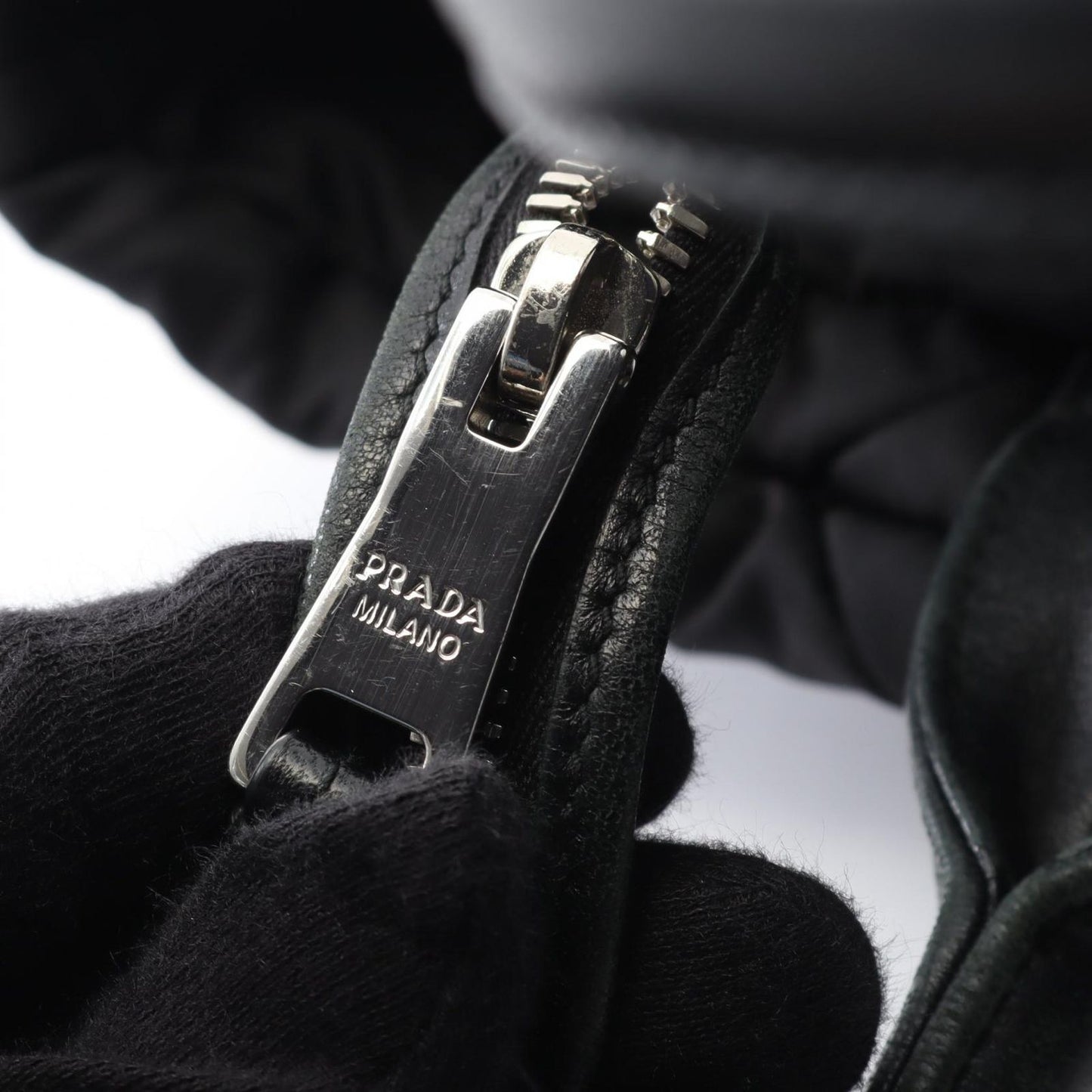 Prada Handbag Tessuto Quiltin 1bg436 Black Nylon Leather Small Padded 2way Tote