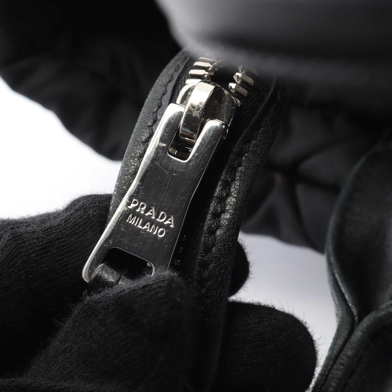 Prada Handbag Tessuto Quiltin 1bg436 Black Nylon Leather Small Padded 2way Tote