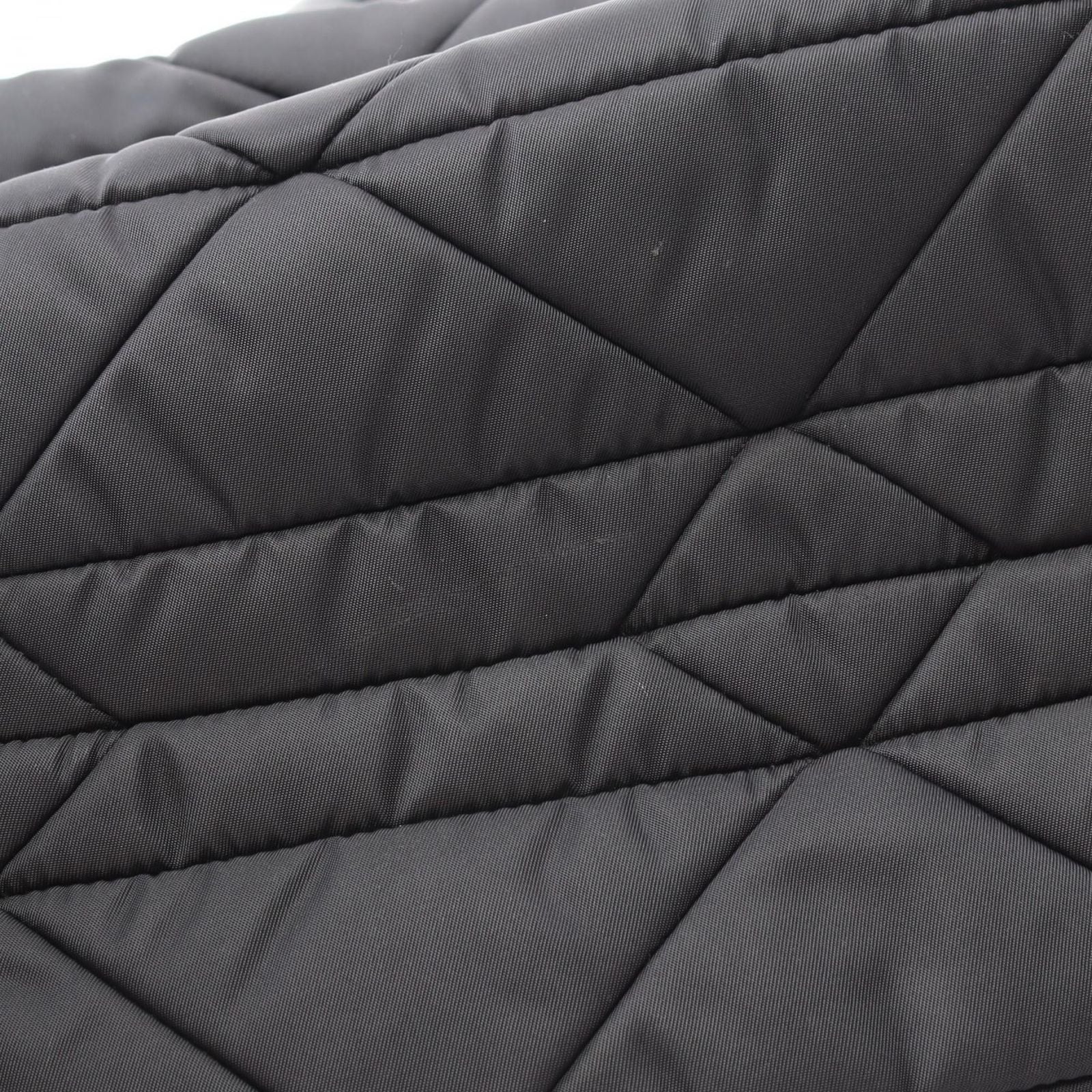 Prada Handbag Tessuto Quiltin 1bg436 Black Nylon Leather Small Padded 2way Tote