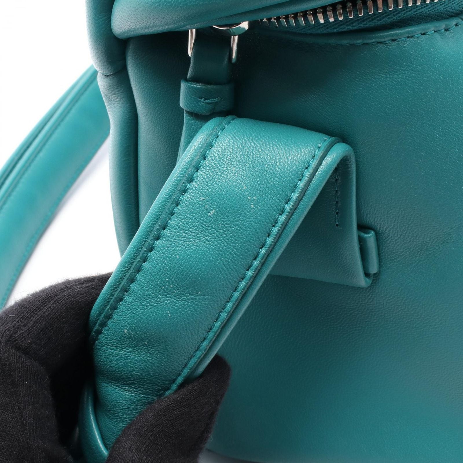 Prada Shoulder Bag Signeau 1bc165 Emerald Green Leather Signeau Shoulder Bag