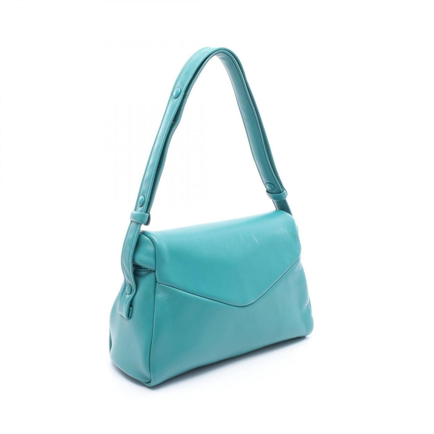 Prada Shoulder Bag Signeau 1bc165 Emerald Green Leather Signeau Shoulder Bag